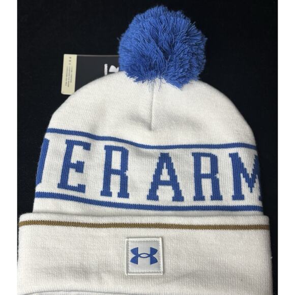 Under Armour Adult OSFM Knit Cuff Beanie With Pom New With Tags - Picture 1 of 3